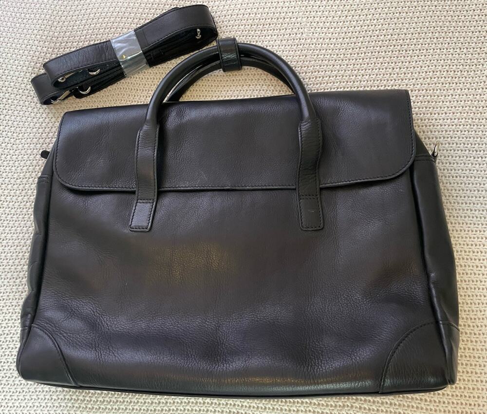 Beckett Simonon Sullivan Briefcase- Black Leather
